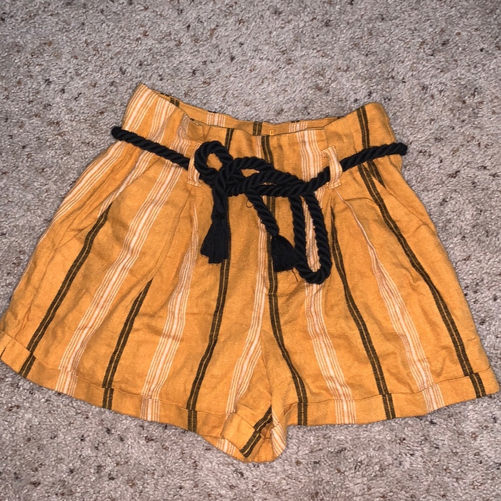 Mustard & black shorts